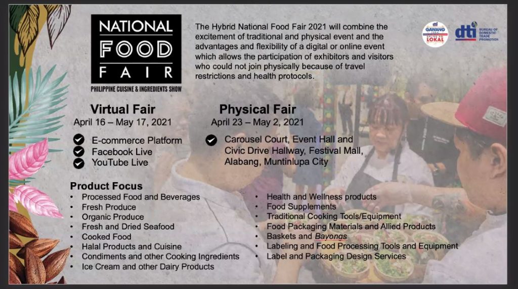 DTI National Food Fair details and product focus